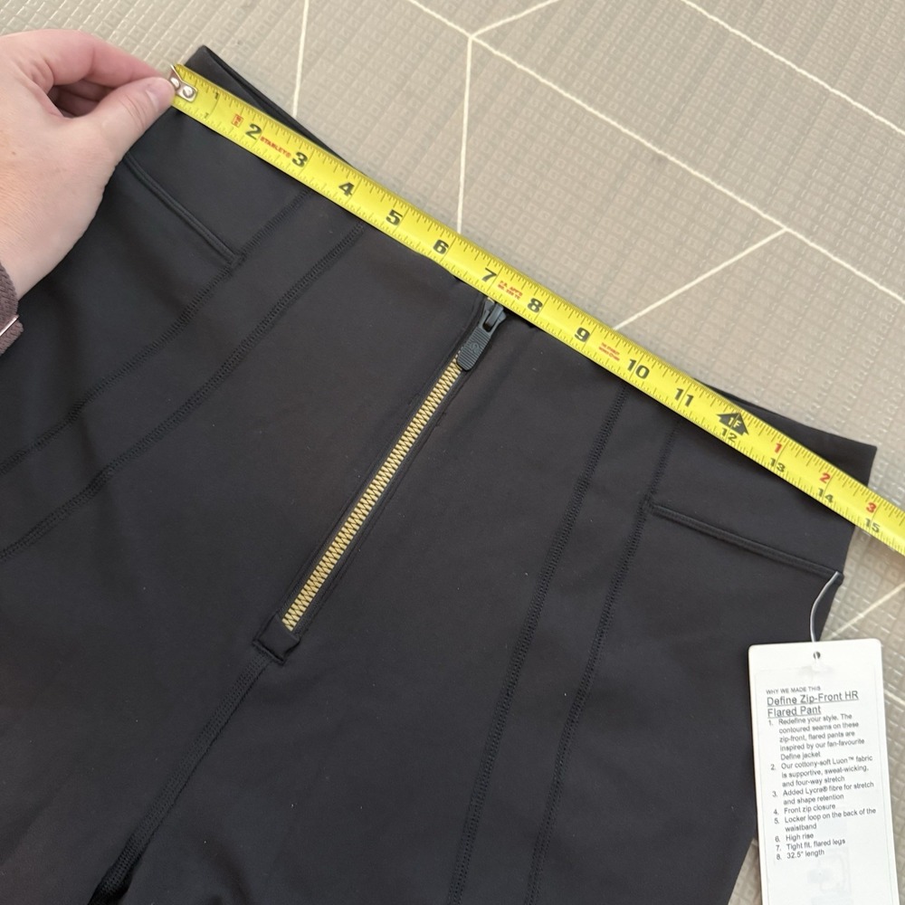 NEW Lululemon Define Zip-Front High-Rise Flared Pant Size 10 Black $128 - Picture 10 of 11